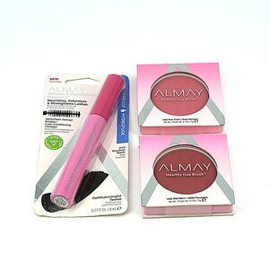 Almay Mascara 040 Blackest Black + Blush Pink Flush Wild Berry Lot 3 NEW